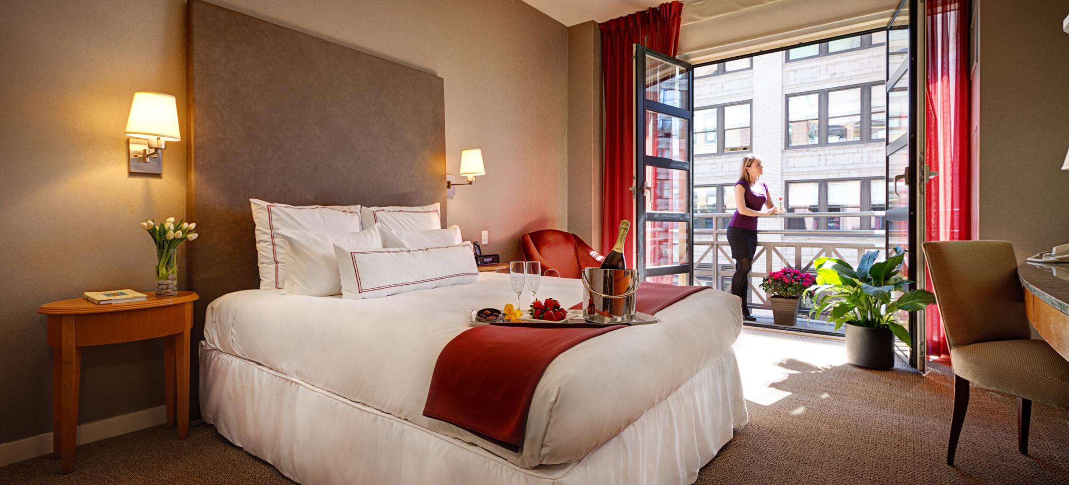 Our Guestroom with 1 Queen Bed is perfect for young couples who are ready to explore the city.